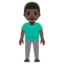 MAN STANDING emoji with dark skin tone skin tone