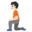 KNEELING PERSON emoji with light skin tone skin tone