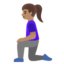 WOMAN KNEELING emoji with medium skin tone skin tone