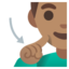 DEAF MAN emoji with medium skin tone skin tone