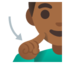 DEAF MAN emoji with medium-dark skin tone skin tone