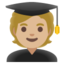 STUDENT emoji with medium-light skin tone skin tone