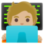 TECHNOLOGIST emoji with medium-light skin tone skin tone