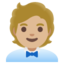 OFFICE WORKER emoji with medium-light skin tone skin tone