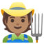 FARMER emoji with medium skin tone skin tone