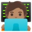 TECHNOLOGIST emoji with medium skin tone skin tone