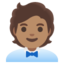 OFFICE WORKER emoji with medium skin tone skin tone