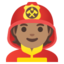 FIREFIGHTER emoji with medium skin tone skin tone