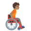 PERSON IN MANUAL WHEELCHAIR FACING RIGHT emoji with medium skin tone skin tone