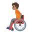 PERSON IN MANUAL WHEELCHAIR emoji with medium skin tone skin tone