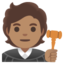 JUDGE emoji with medium skin tone skin tone