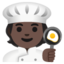 COOK emoji with dark skin tone skin tone