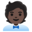 OFFICE WORKER emoji with dark skin tone skin tone