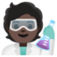 SCIENTIST emoji with dark skin tone skin tone