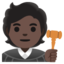 JUDGE emoji with dark skin tone skin tone