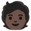 ADULT emoji with dark skin tone skin tone