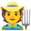 FARMER emoji in Google's design style - Unicode 1F9D1-200D-1F33E