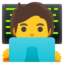 TECHNOLOGIST emoji in Google's design style - Unicode 1F9D1-200D-1F4BB