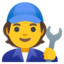 MECHANIC emoji in Google's design style - Unicode 1F9D1-200D-1F527