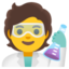 SCIENTIST emoji in Google's design style - Unicode 1F9D1-200D-1F52C