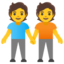 PEOPLE HOLDING HANDS emoji in Google's design style - Unicode 1F9D1-200D-1F91D-200D-1F9D1