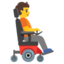 PERSON IN MOTORIZED WHEELCHAIR FACING RIGHT emoji in Google's design style - Unicode 1F9D1-200D-1F9BC-200D-27A1-FE0F