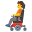 PERSON IN MOTORIZED WHEELCHAIR emoji in Google's design style - Unicode 1F9D1-200D-1F9BC