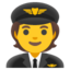 PILOT emoji in Google's design style - Unicode 1F9D1-200D-2708-FE0F