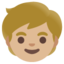 CHILD emoji with medium-light skin tone skin tone