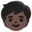 CHILD emoji with dark skin tone skin tone