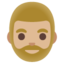 MAN: BEARD emoji with medium-light skin tone skin tone