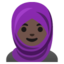 PERSON WITH HEADSCARF emoji with dark skin tone skin tone