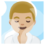 MAN IN STEAMY ROOM emoji with medium-light skin tone skin tone