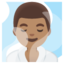 MAN IN STEAMY ROOM emoji with medium skin tone skin tone