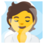 PERSON IN STEAMY ROOM emoji in Google's design style - Unicode 1F9D6