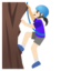 WOMAN CLIMBING emoji with light skin tone skin tone