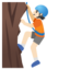 PERSON CLIMBING emoji with light skin tone skin tone