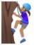 WOMAN CLIMBING emoji with medium skin tone skin tone