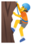 PERSON CLIMBING emoji in Google's design style - Unicode 1F9D7