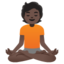 PERSON IN LOTUS POSITION emoji with dark skin tone skin tone