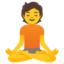 PERSON IN LOTUS POSITION emoji in Google's design style - Unicode 1F9D8