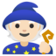 MAGE emoji with light skin tone skin tone