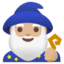 MAN MAGE emoji with medium-light skin tone skin tone