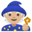 MAGE emoji with medium-light skin tone skin tone