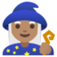 WOMAN MAGE emoji with medium skin tone skin tone