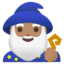 MAN MAGE emoji with medium skin tone skin tone