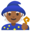 MAGE emoji with medium-dark skin tone skin tone