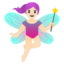 WOMAN FAIRY emoji with light skin tone skin tone