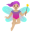 WOMAN FAIRY emoji with medium-light skin tone skin tone