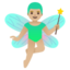 MAN FAIRY emoji with medium-light skin tone skin tone